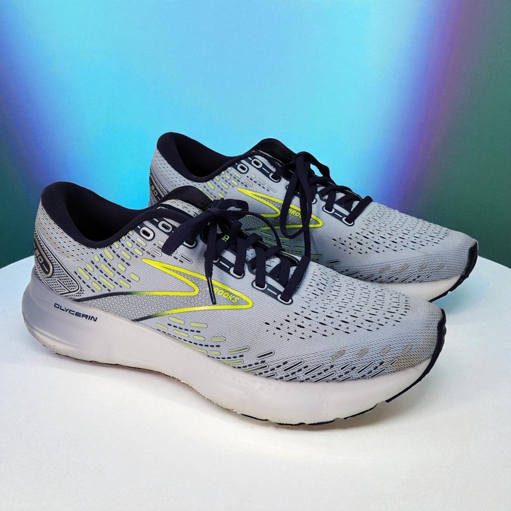 Brooks Glycerin GTS 20 Womens Size 11 Blue Gray Running Shoes 1203701B416